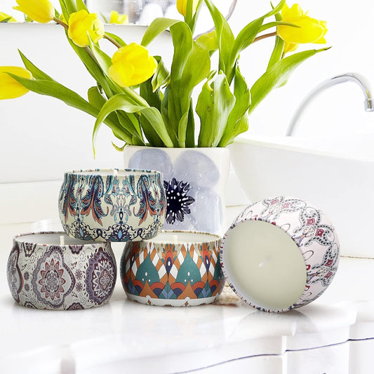 Scented Candle Gifts for Women, 4 Pack 4.4 Oz Aromatherapy Candles, Stocking Stuffers for Women, Stress Relief Gifts for Girlfriend, Teacher, Mom, Anniversary, Birthday, Christmas Gift